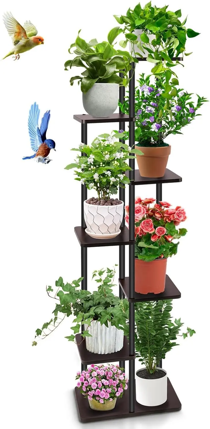 Suporte planta, Suporte para Plantas, Estante para Plantas, Prateleira para Plantas, Suporte de Flores, Plantador Display Estante para Patio Jardim, Organizador de Plantas