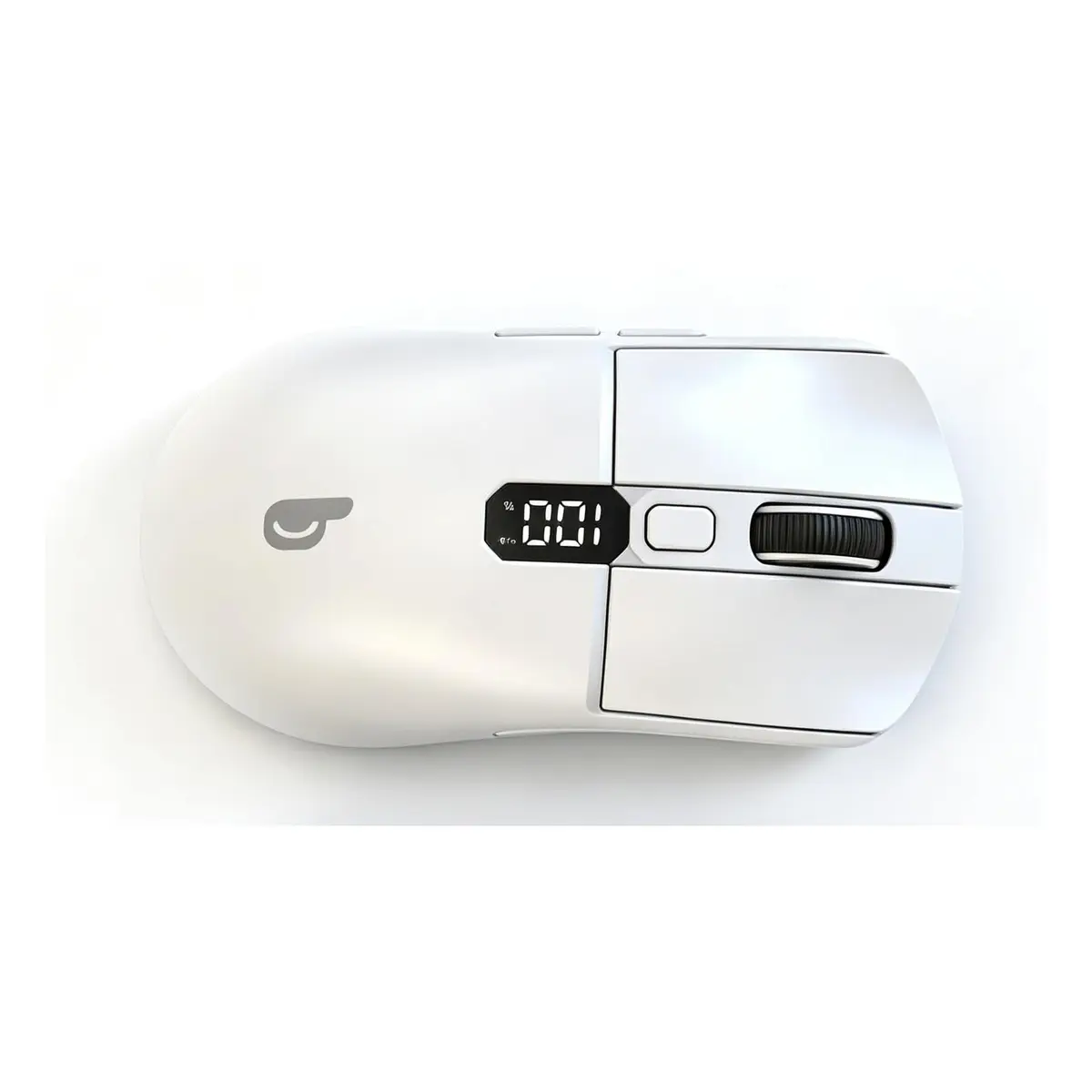Mouse Sem Fio M30, 3 Modos (Bluetooth 5.2 + 2.4GHz USB), Tela LED, Recarregável Tipo-C, 4 DPI (800-2400), Clique Silencioso, Design Ergonômico 69g, Compatível com PC, Mac, Notebook -Branco - 1