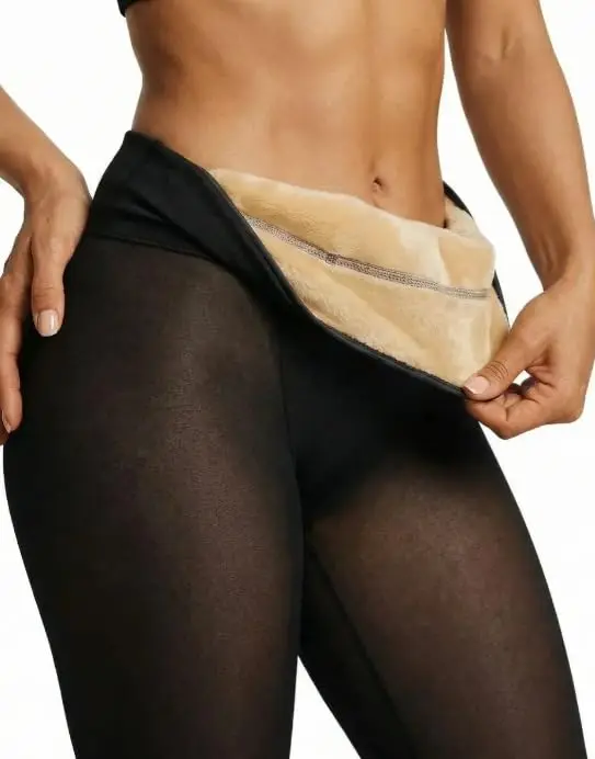 Meia Calça Térmica Feminina Peluciada Cintura Alta com Pezinho - 1