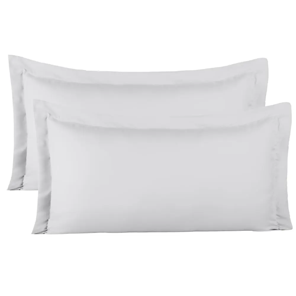 Kit 02 Fronhas para Travesseiro 90x50cm em Micropercal 200 Fios Tamanho Especial – Macia, Resistente e Fácil de Lavar (Branco)