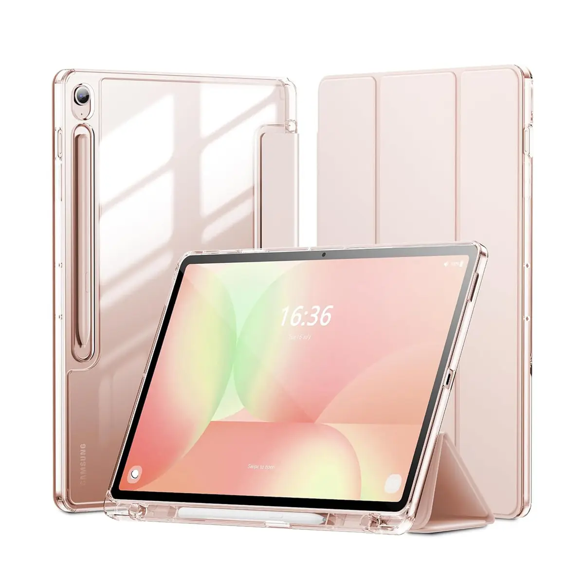 Samsung Galaxy Tab S10 Lite/S10 FE10.9"/S9 FE 10.9"/S9 11"Protetora Capa, Função de Ativação/Repouso Automático e Modo de Leitura, Inclui Caneta Stylus Absorvente