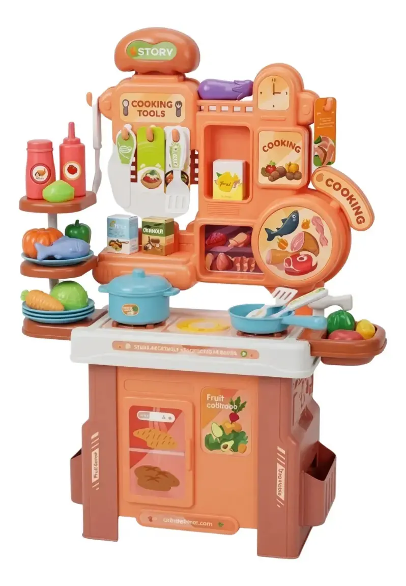 Cozinha Bancada Infantil Mini Chef Com 46 Peças Maxi Toys - 1