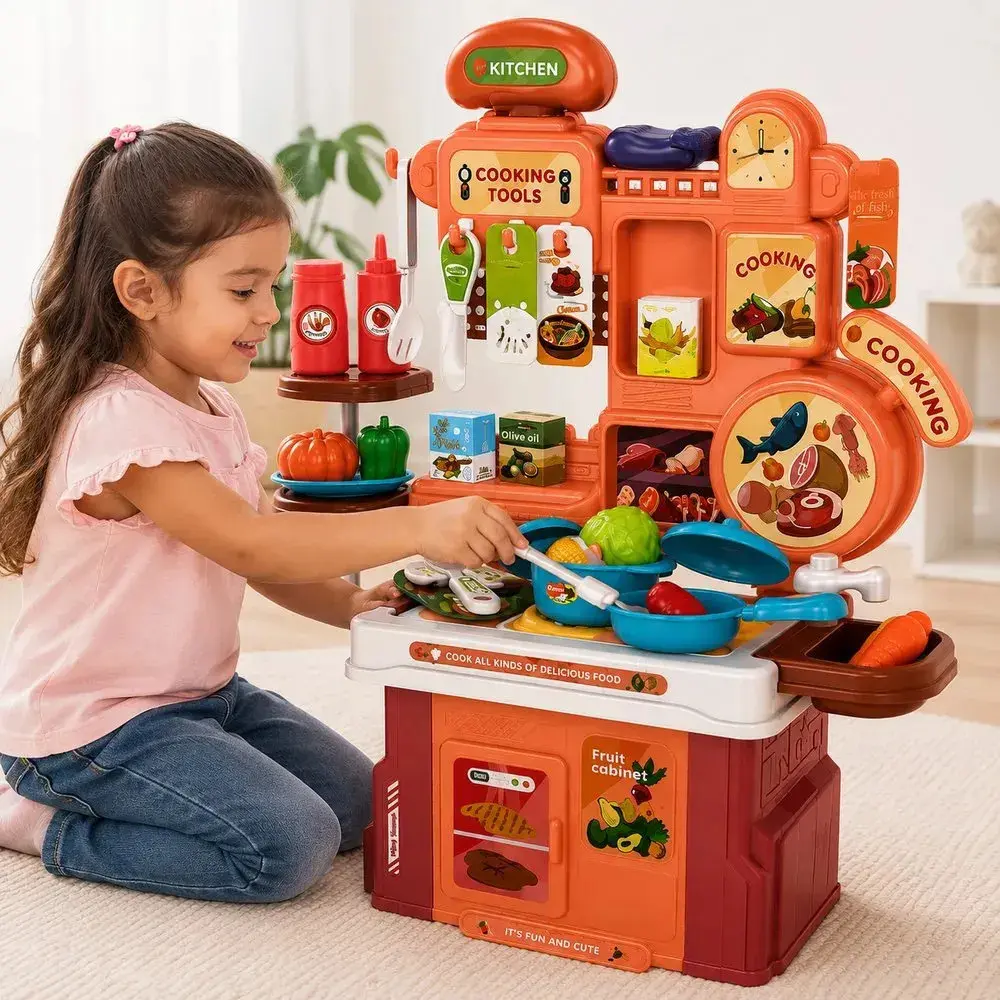 Cozinha Bancada Infantil Mini Chef Com 46 Peças Maxi Toys thumbnail 2