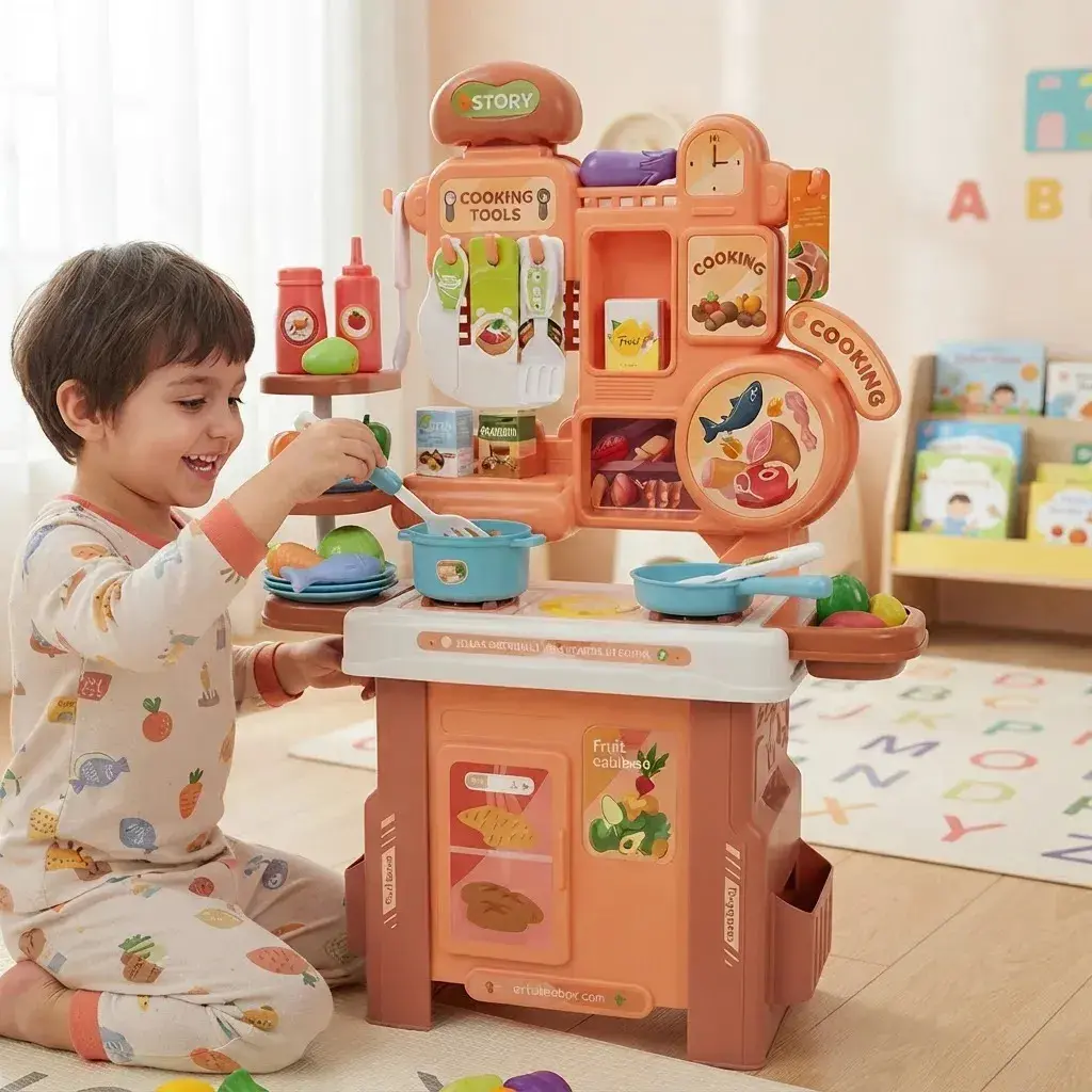 Cozinha Bancada Infantil Mini Chef Com 46 Peças Maxi Toys thumbnail 5