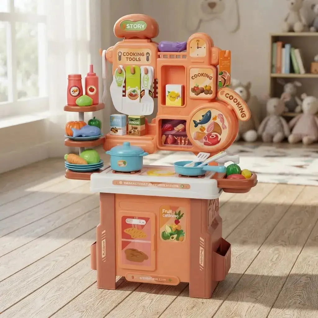 Cozinha Bancada Infantil Mini Chef Com 46 Peças Maxi Toys thumbnail 6