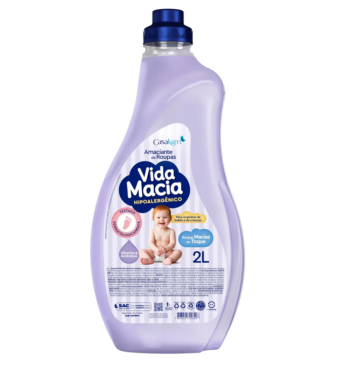 Amaciante Vida Macia Glicerina e Amêndoas, 2L - 1