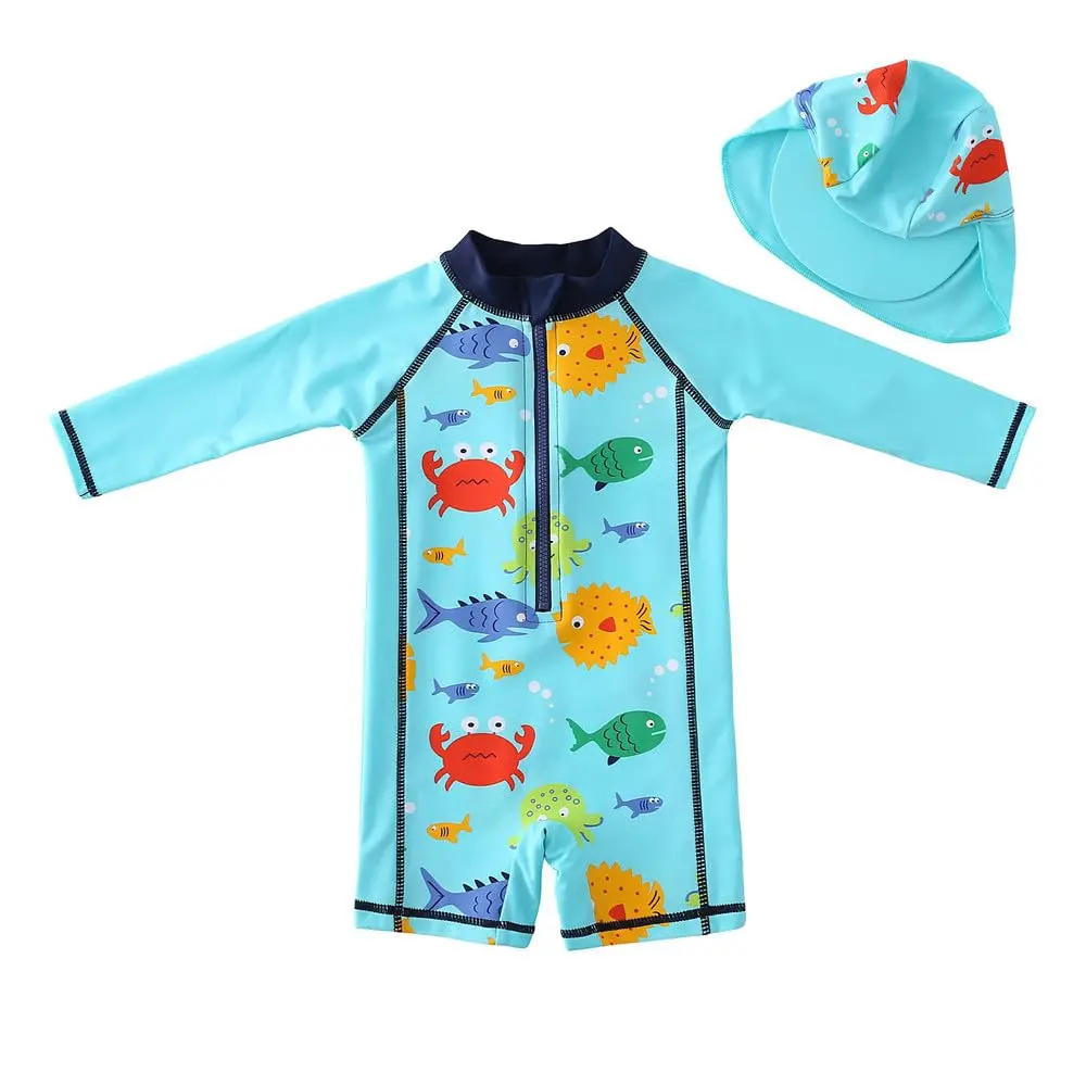 Pulpo Roupa de Piscina Bebê Menino com Chapéu, by Acqua di Mare