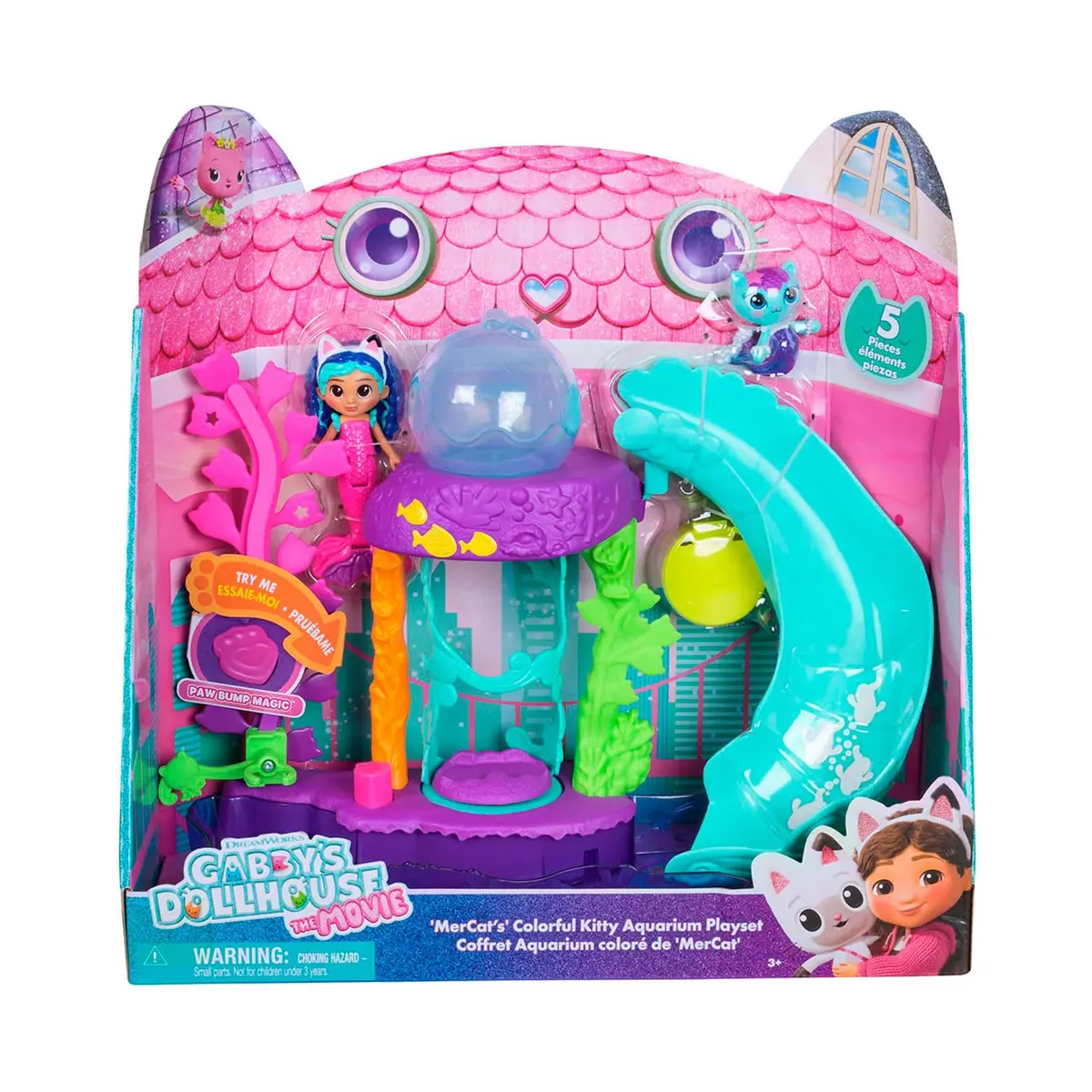 SUNNY, Gabby's Dollhouse: O Filme, Playset Aquário, Mini Gabby Sereia e Mercat