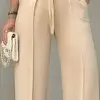 Calça Pantalona Duna Wide Leg Feminina Com Elástico E Bolso - 1