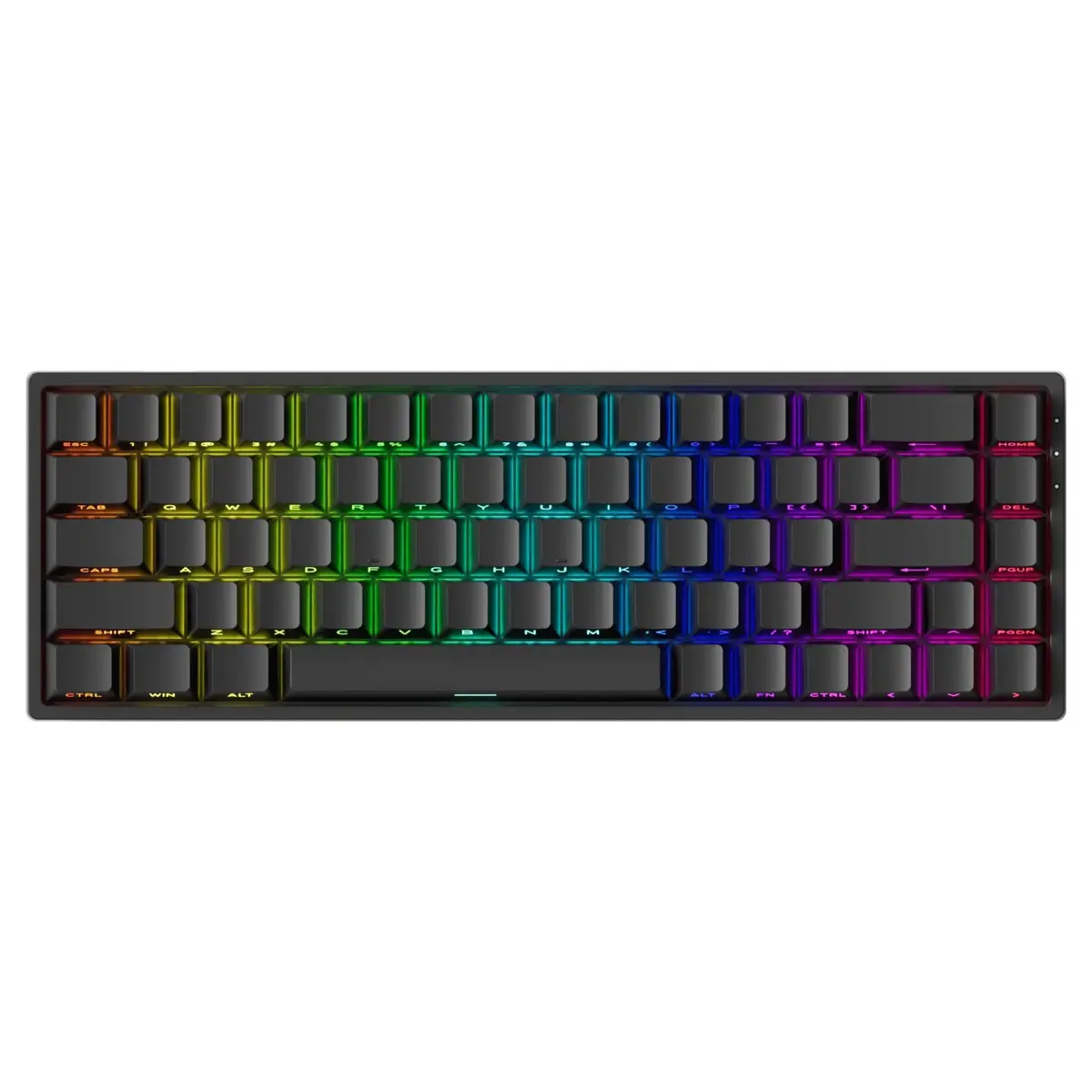 Teclado Magnético Gamer Akko Monsgeek Fun68 RGB Preto 8K Switch Akko Glare Linear Hall Effect ANSI Rapid Trigger SOCD DKS Mod Tap - 1