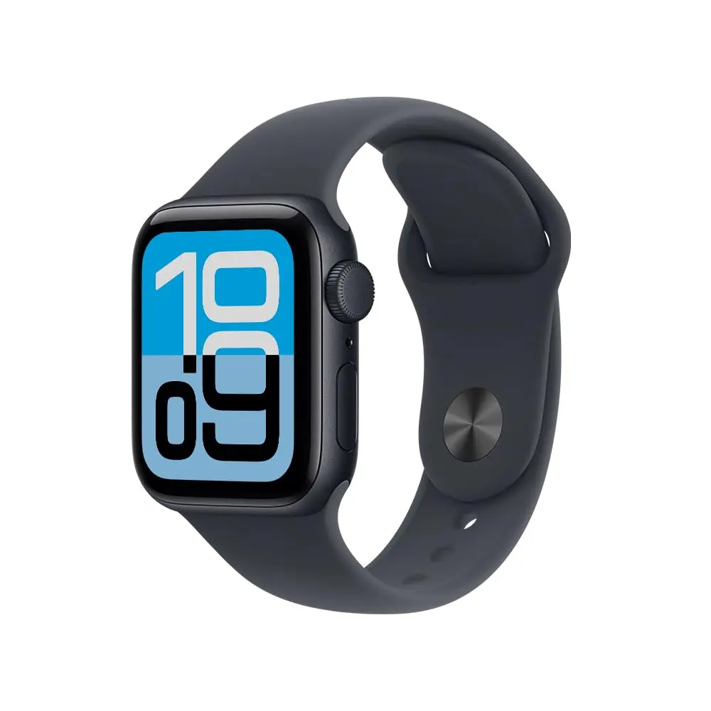 Apple Watch SE 3 GPS, Caixa em alumínio meia‑noite de 40 mm com Bracelete desportiva meia‑noite - P/M