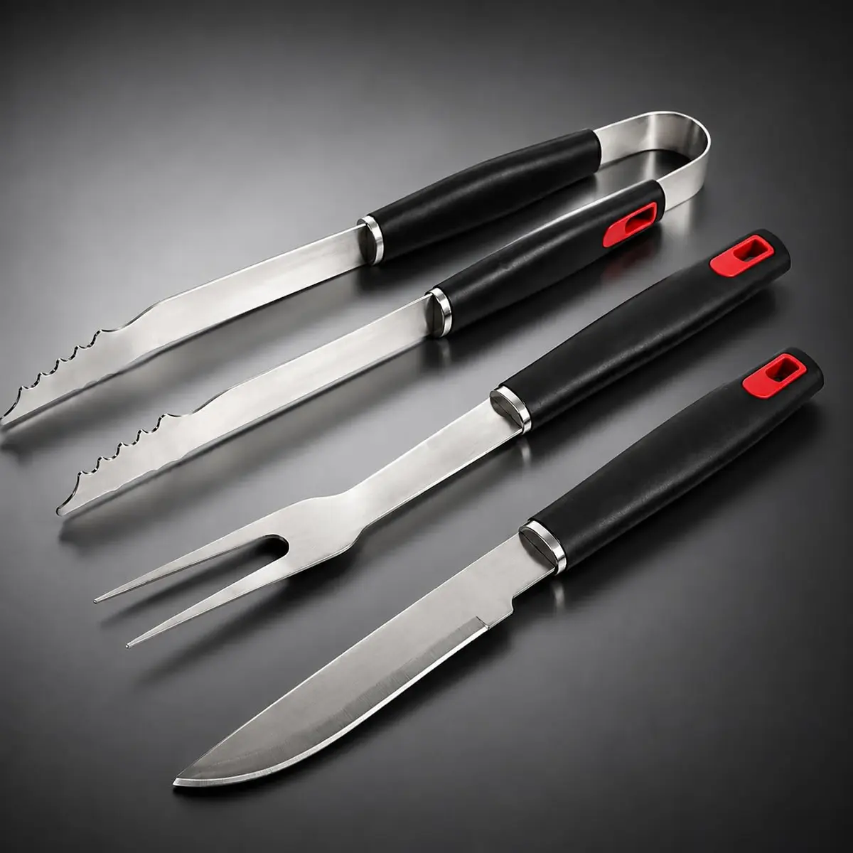 Conjunto Churrasco Garfo Faca Pegador 3 Peças - Moob