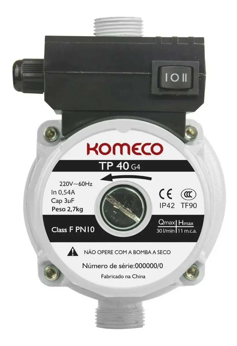 Pressurizador Bomba Pressurizadora Água Komeco Tp40