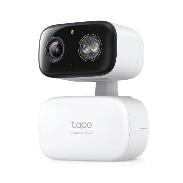 TP-Link Tapo C216 Câmera de Segurança Wi-Fi 2K 3MP Interna e Externa, Rotação 360°, Visão Noturna Colorida, Detecção por IA e Rastreamento, Proteção IP65, Áudio Bidirecional e MicroSD de até 512 GB - 1