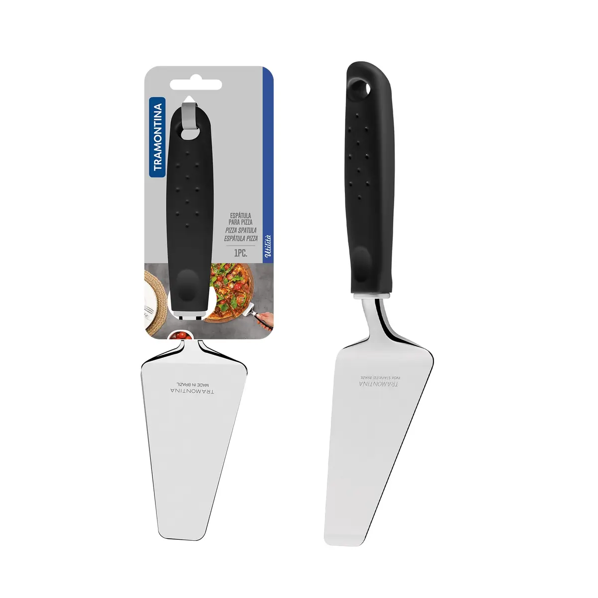 Espátula Para Pizza Utilità Preta Tramontina Utilità Preto