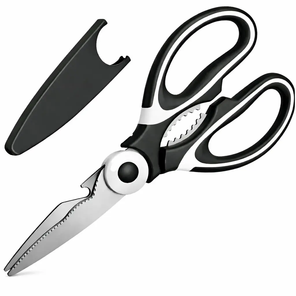 Tesoura De Cozinha Multiuso Inox Com Bainha Protetora Para Carnes
