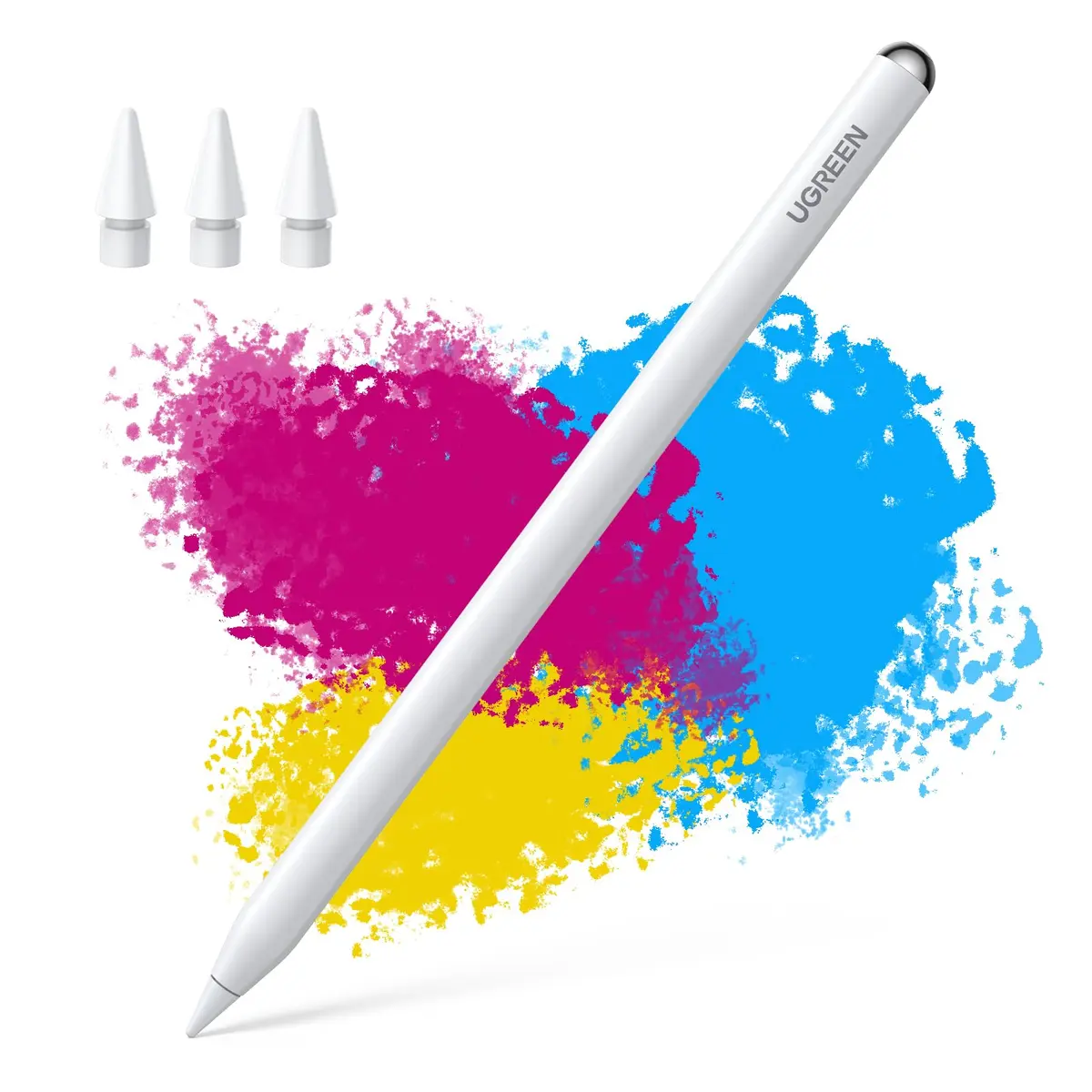 UGREEN iPad Pencil 2ª Geração Caneta para iPad | Carregamento Magnético Sem Fio, Detecção de Palma e Inclinação, Compatível com Modelos de 2018 e Posteriores (Pro, Air, Mini)