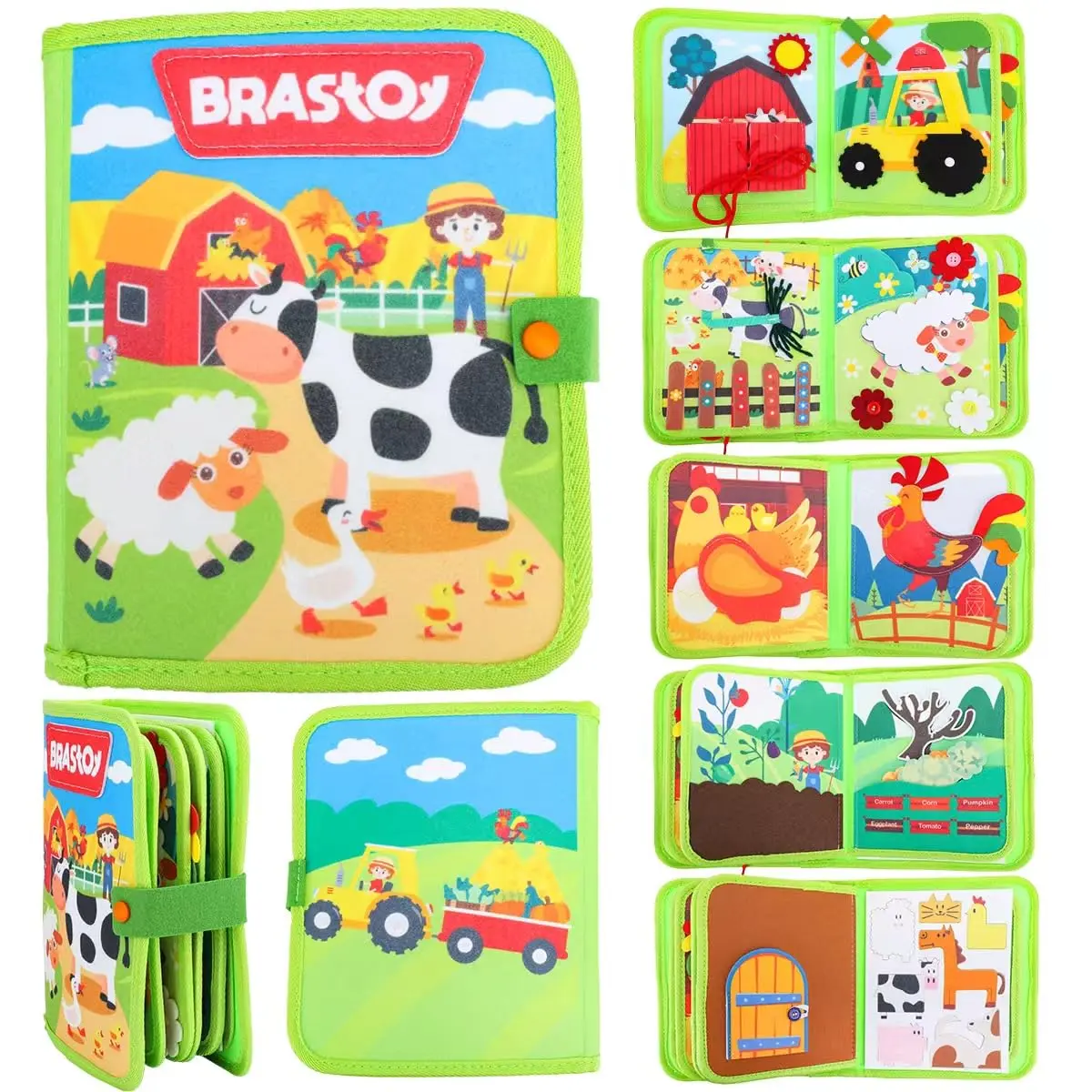 Montessori Prancha de Atividades Educativa - Para Crianças a Partir de 3 Anos, Brinquedo Infantil (Tema da Fazenda) - 1