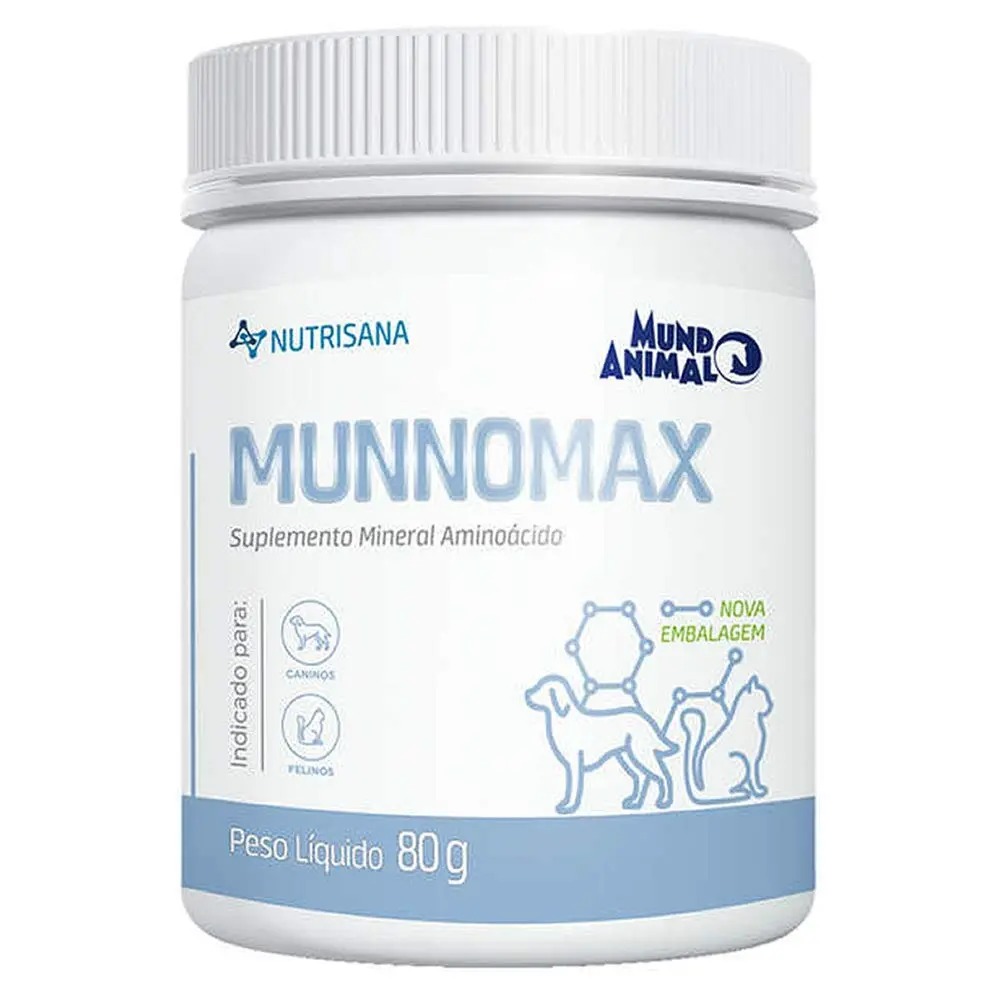 Suplemento para Cães e Gatos Mundo Animal Munnomax Nutrisana, 80g | Azul Claro