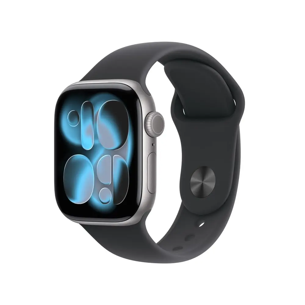 Apple Watch Series 11 GPS, Caixa em alumínio cinzento sideral de 42 mm com Bracelete desportiva preta - P/M - 1