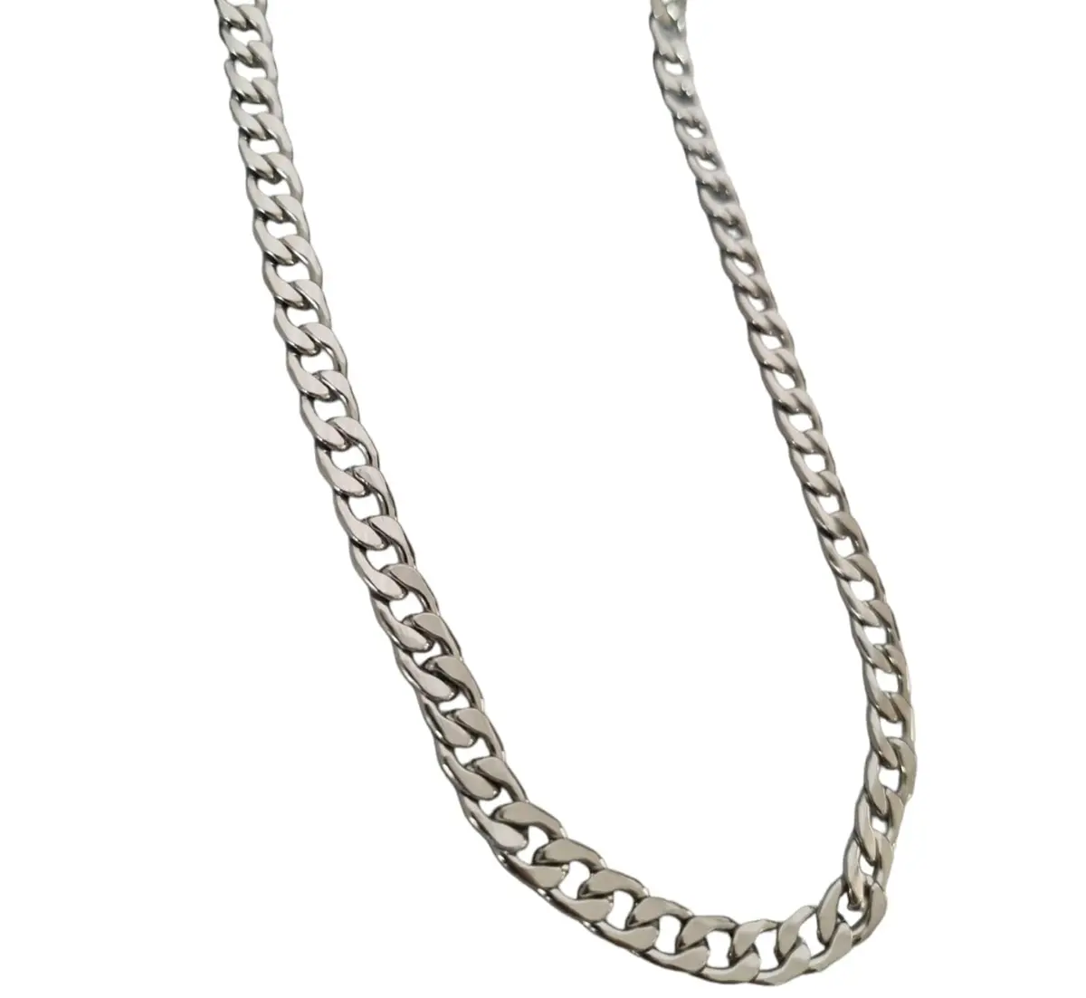 Cordão De Aço Inox Corrente 70cm Grumet 5mm Antialergico