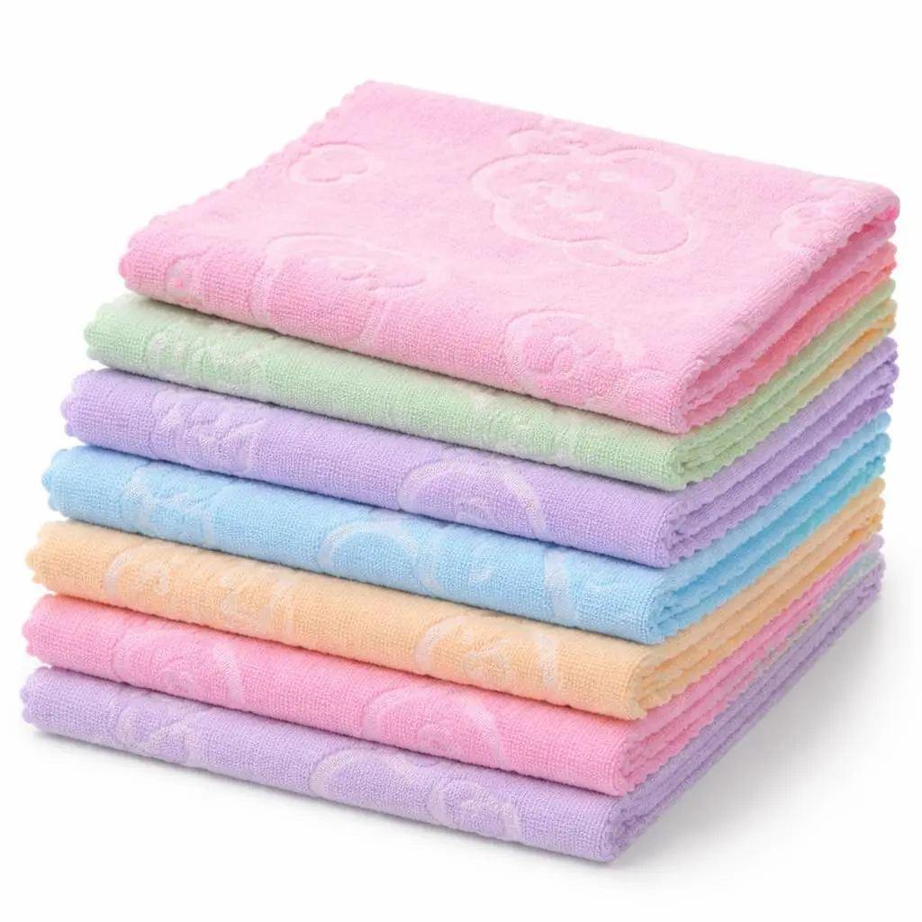 Kit 10 Panos 29x29cm,Toalha Multiuso Macio e Absorvente para Lavabo, Banheiro e Cozinha, Ideal para Limpeza e Secar as Mãos, Cores Sortidas