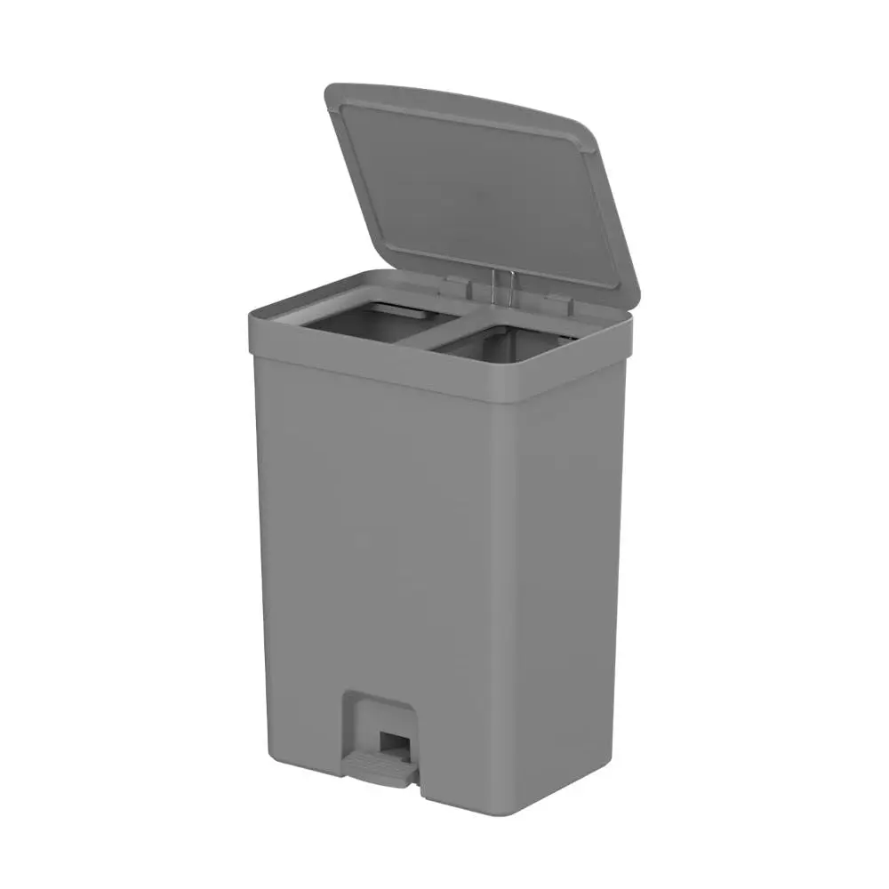 Ou Lixeira com Pedal 30L Dupla Chumbo Linha Trium - 1
