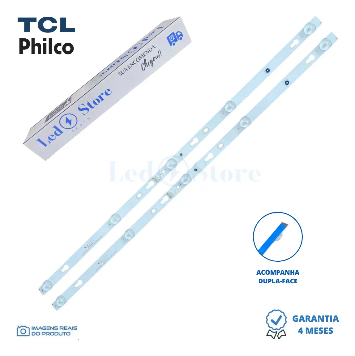 Kit 2 Barras De Leds 32s6500 32s6500s 32s5300 Tc32fs500b Shao Leds - 1