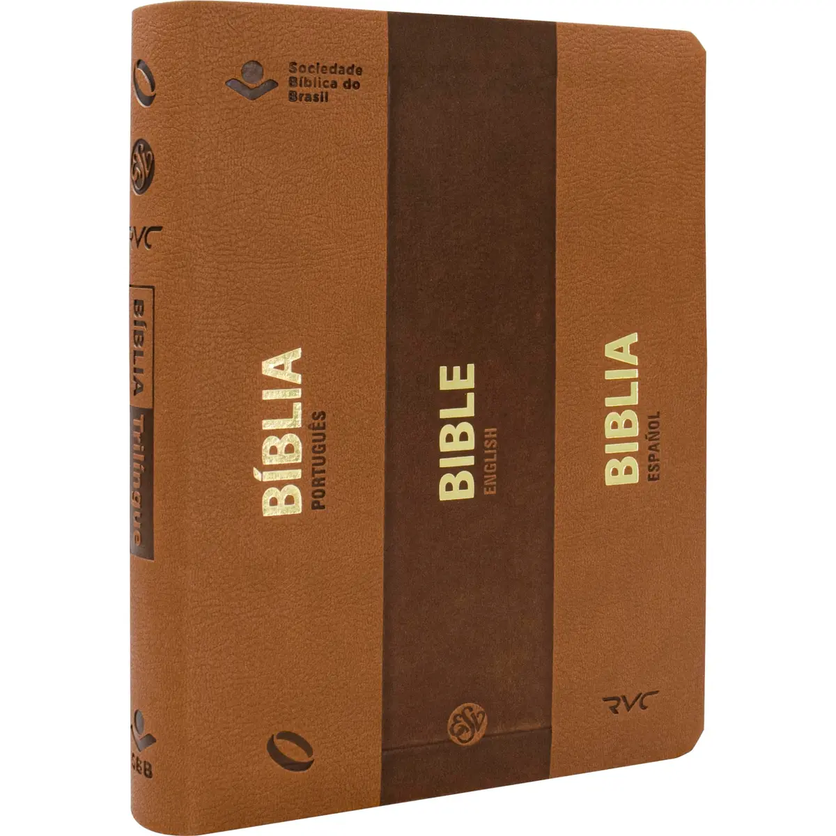 Bíblia Sagrada Trilíngue NAA | ESV | RVC, Letra Regular, com mapa, Capa Couro Sintético Marrom: Nova Almeida Atualizada (NAA) - 1