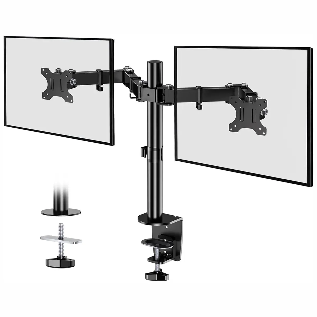 Suporte Articulado para Monitor, Braço Ajustável para Monitores de 13–32" | Suporte para Monitor Duplo, Até 10kg por Braço, Gerenciamento de Cabos, Ajuste Flexível, Design Ergonômico