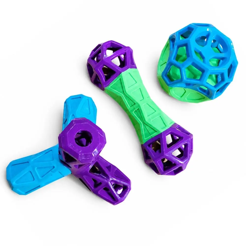 Brinquedo Mordedor Interativo para Pets, Cães, Gatos, Grande | Estimula, Distrai, Ajuda na Higiene, Antiestresse c/Espaço para Pastas ou Petiscos