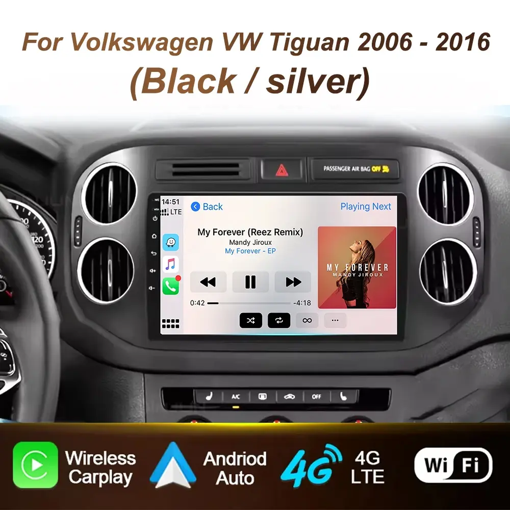 Android auto multimídia para volkswagen vw golf 5 plus tiguan 2007-2016 rádio do carro vídeo navegação gps carplay 2din dvd estéreo 5g - 1