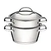 Cuscuzeira Inox com Fundo Triplo 2 Peças - 1