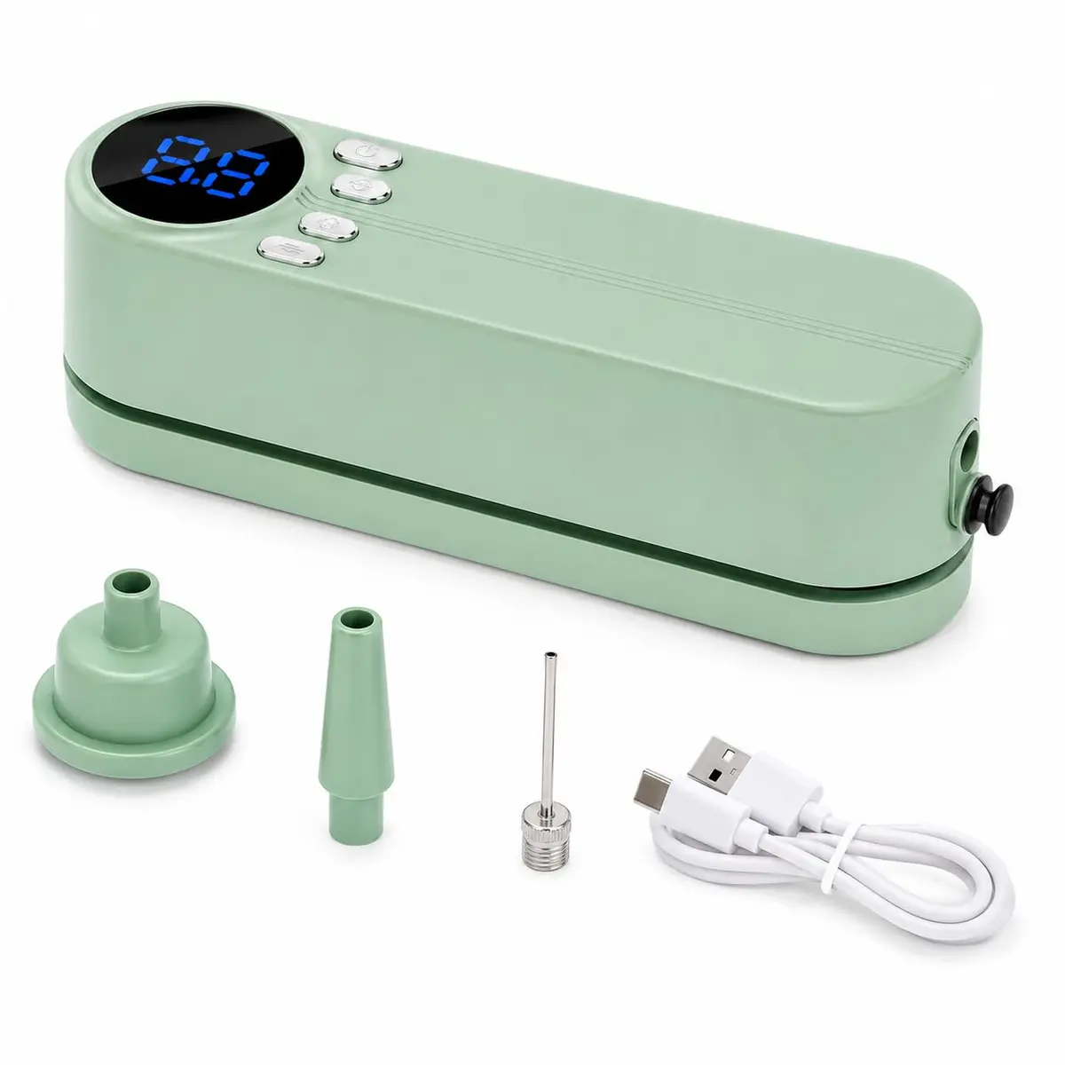 Seladora a Vácuo Portátil 3 em 1 com Visor Digital Recarregável | Multifuncional, Sem Fio, 3 Níveis de Temperatura, Compacta, Inflar, Esvaziar e Selar