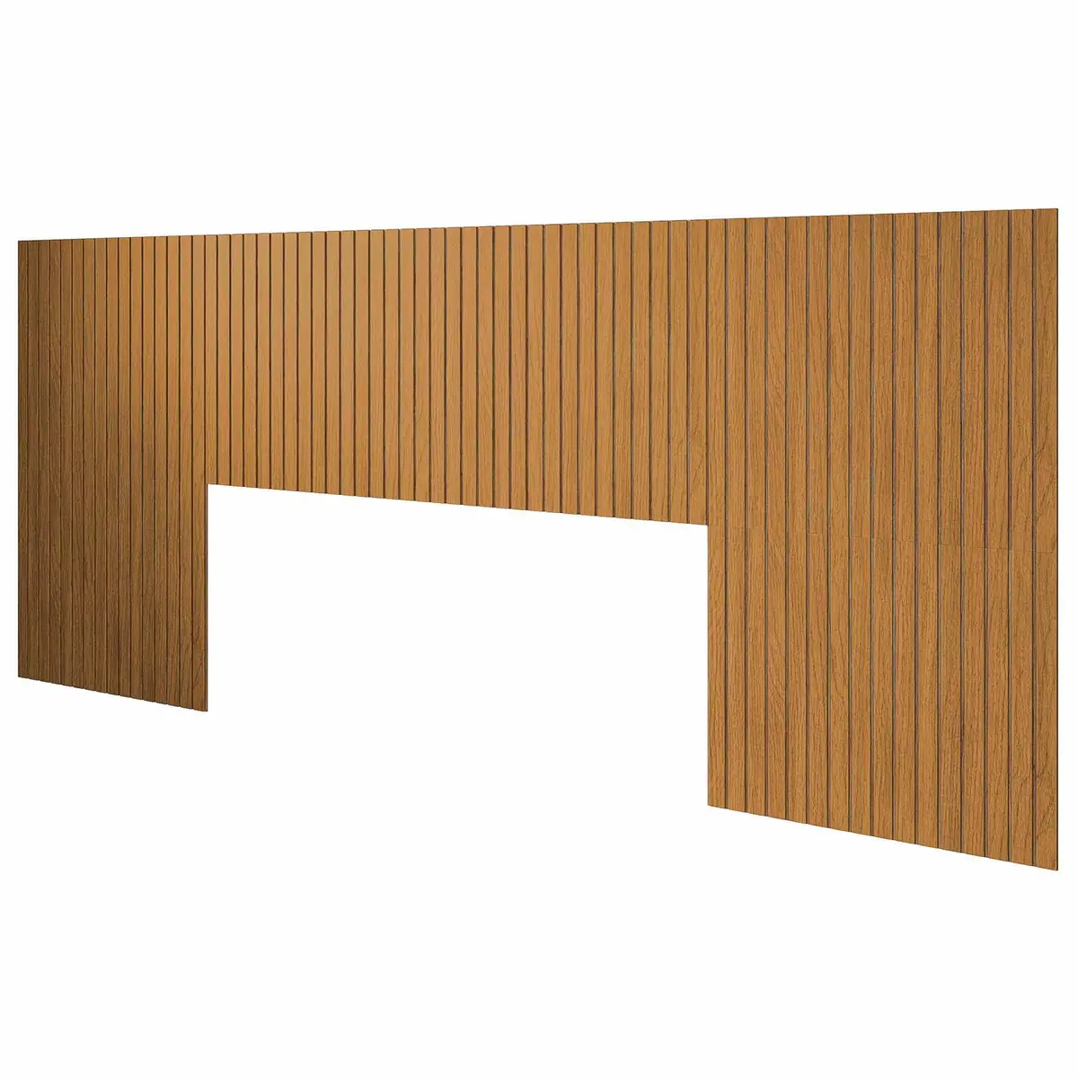 Cabeceira Ripada para Cama Casal, Queen e King em MDF 253x106cm Autoadesiva - LH Móveis - 1