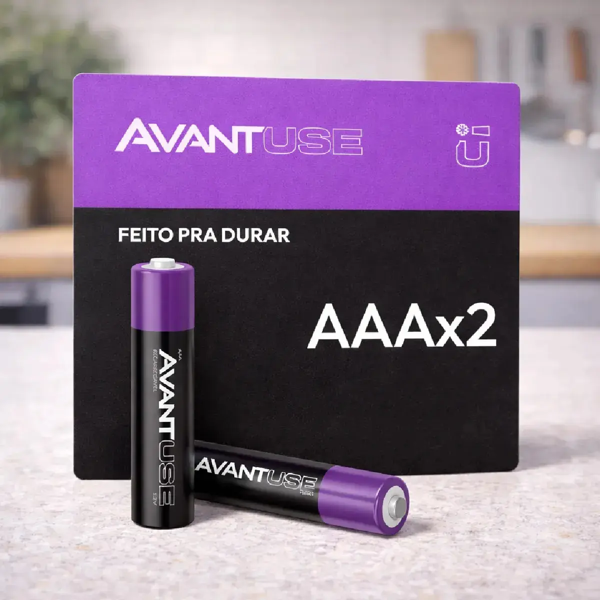 Kit 2 Pilhas Recarregáveis AAA 1.2V 1000mAh Cod: 408170017 Avant Use
