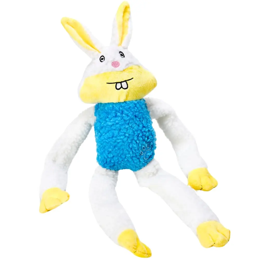 Brinquedo Coelho Chalesco para Cães – Pelúcia Interativa para Brincadeiras, Pertence a Família do Macaco.