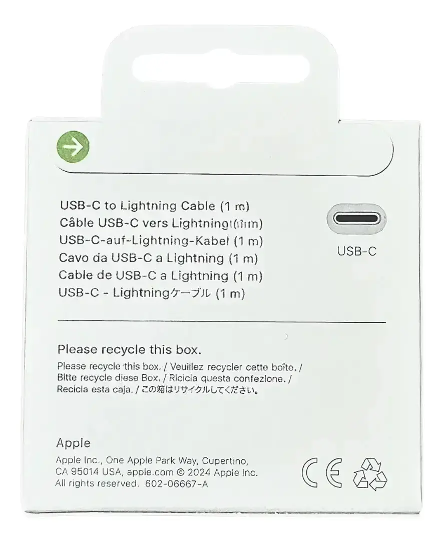Cabo De Conexão Usb - C Para Lightning Da Apple (1 M) Cor Branc thumbnail 6