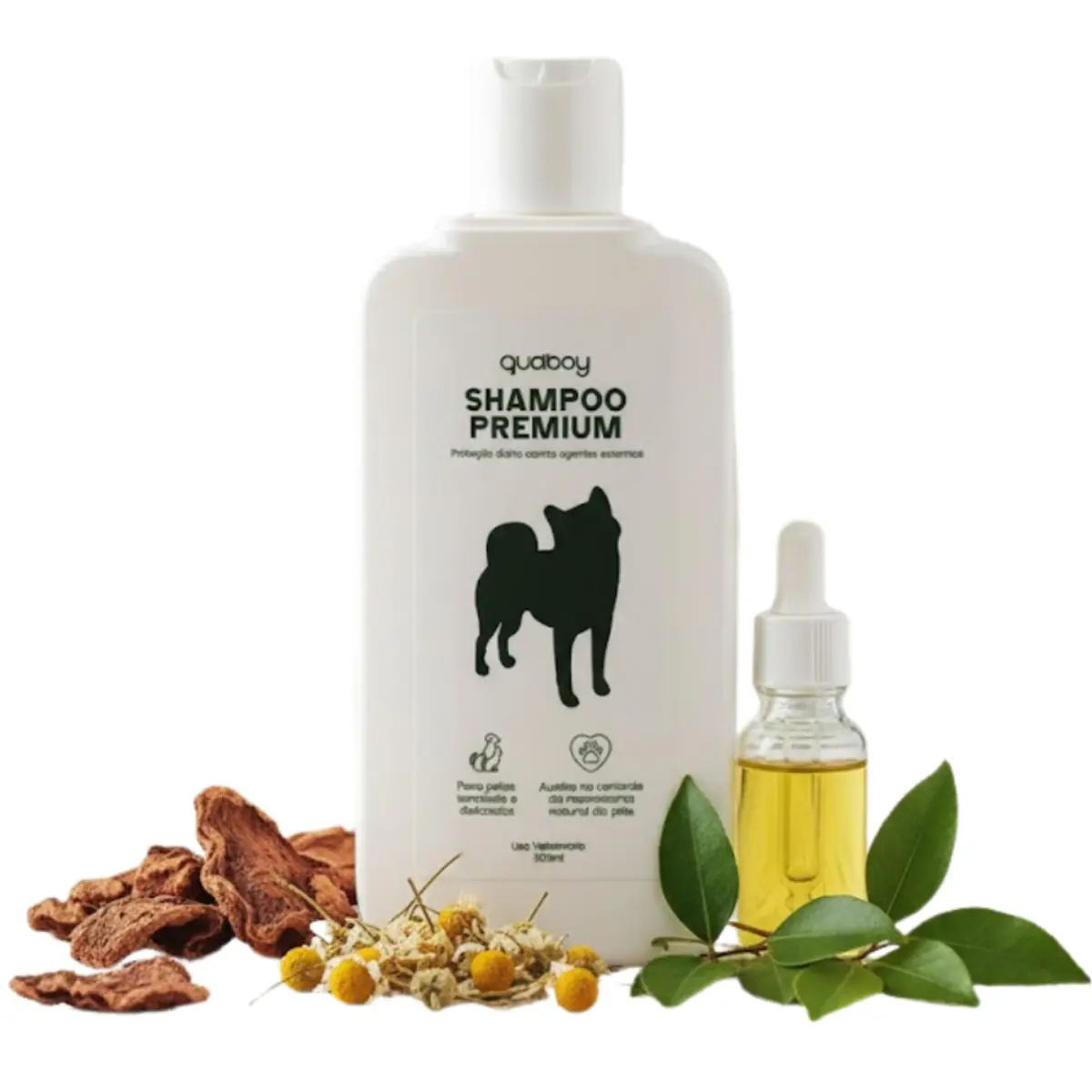 Shampoo Premium Natural Pet, Para Peles Sensíveis, Contra Agentes Externos, Com Óleos Naturais e Suprimentos de Alta Qualidade, seu Pet Merece o Melhor, 300ml - 1