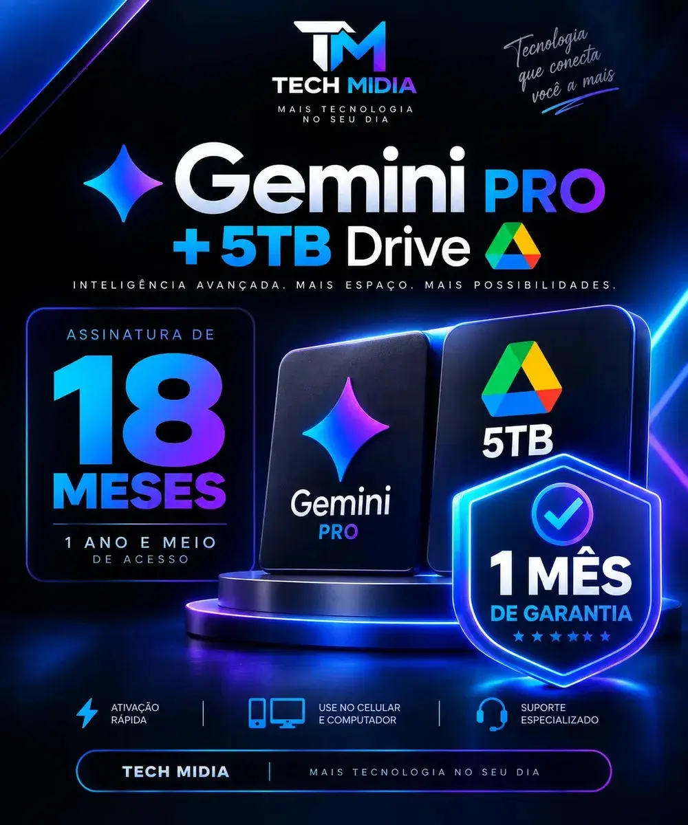 Gemini Pro Argon + 5tb Google Drive 18 Meses - 1 Mês De Garantia - 1