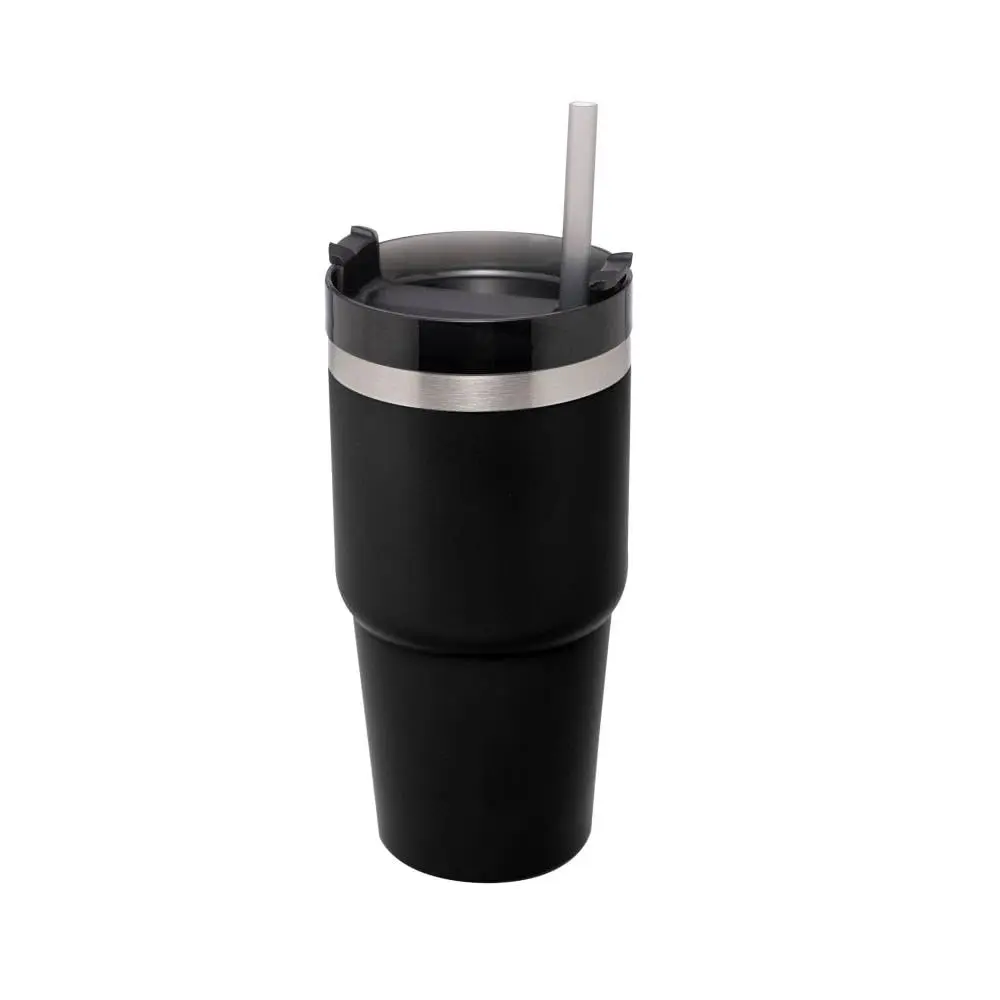WOLFF - Copo Térmico Parede Dupla SlimTerm com Base Ergonômica e Canudo Preto 590ml