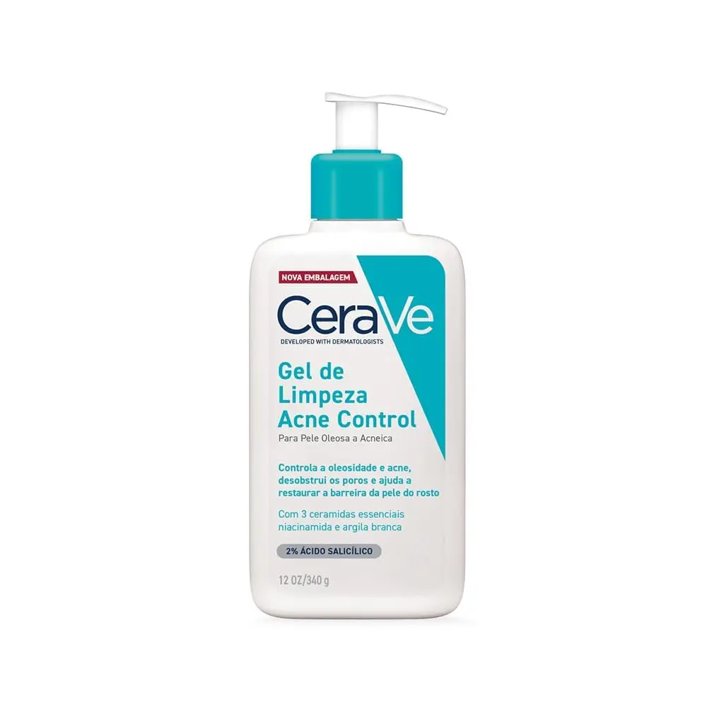 CeraVe Acne Control Refil Gel de Limpeza Facial, Pele Normal a Oleosa, 60g