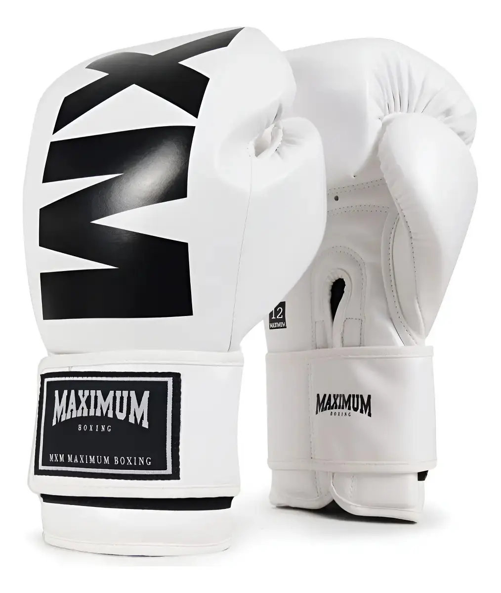 Linha Iniciante Luva De Boxe E Muay Thai Mxm - Maximum Cor Inverse (branco) Tamanho 16oz