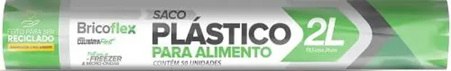 Saco Plástico para Alimentos 2L c/ 50 Unidades - 1