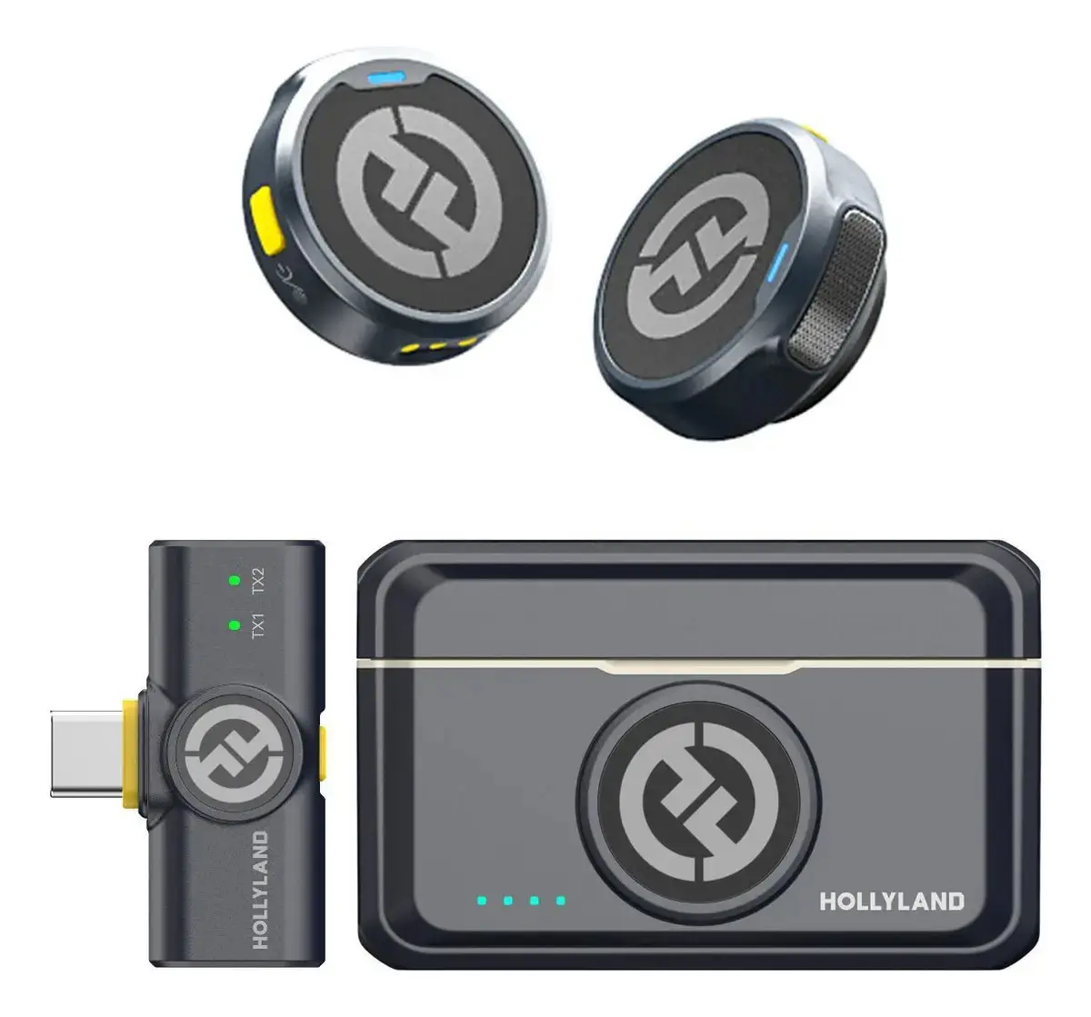 Hollyland Microfone Sem Fio Duplo Lark M2 Usb-c Para iPhone Cor Preto - 1