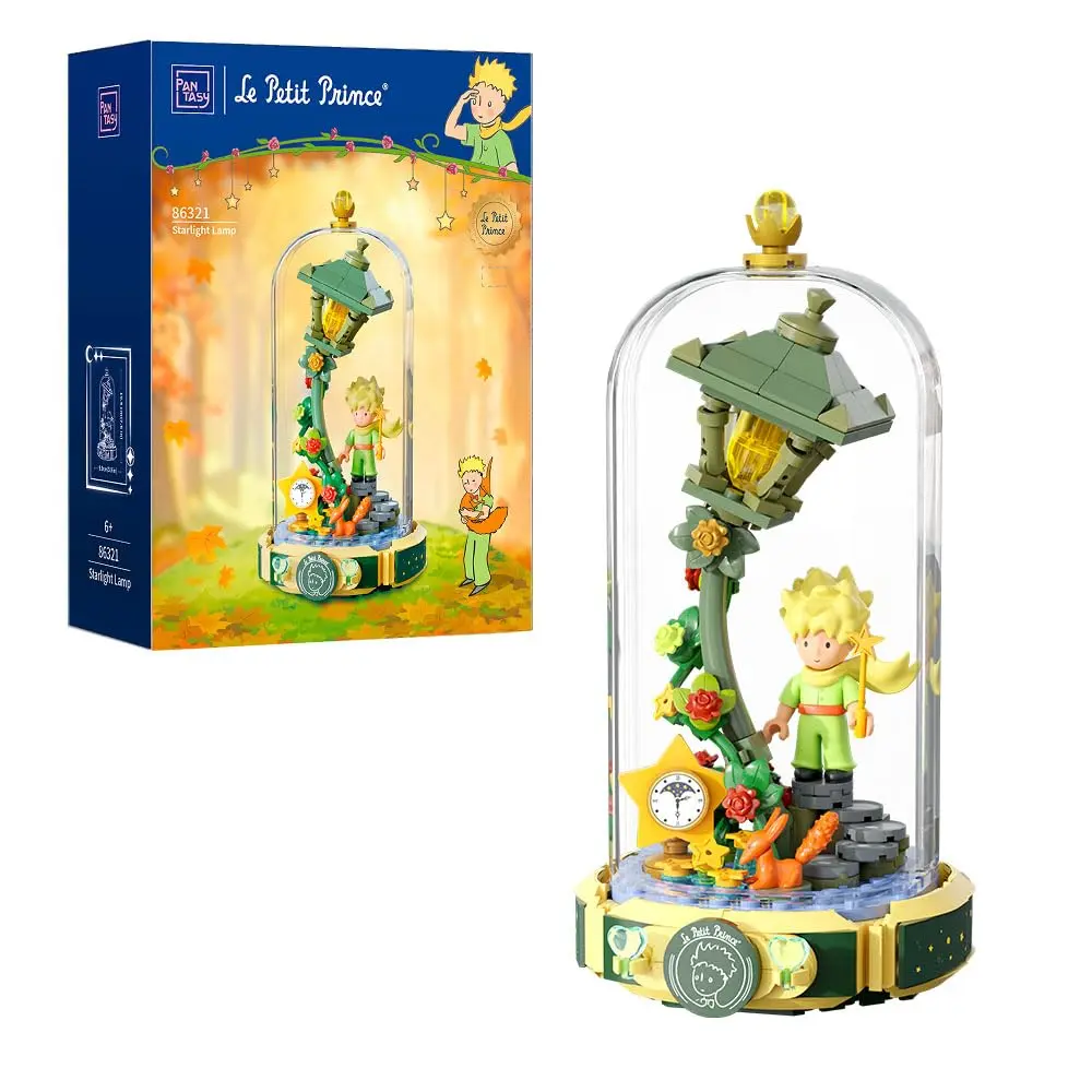 PANTASY The Little Prince Star & Moon Street Lamp Building Kit, Creative Collectible Building Blocks Set for Adults, Unique Display Model, Home and Office Decor