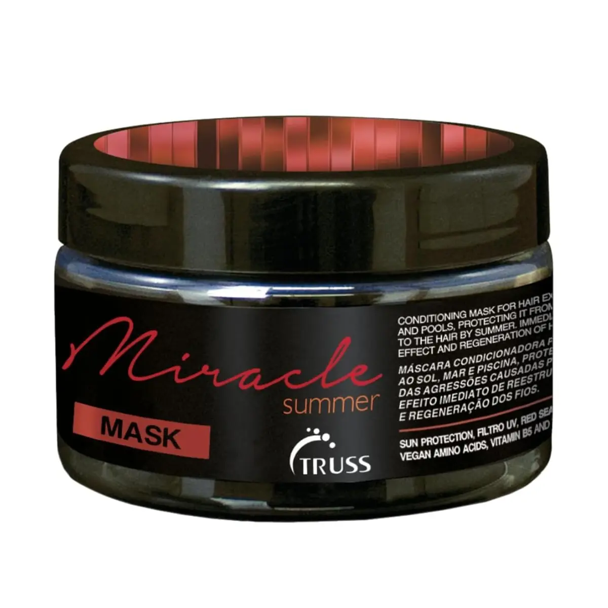 Truss Miracle Summer Mask | Máscara Capilar com Proteção UV, Hidratação e Reconstrução para Cabelos Expostos ao Sol, Mar e Piscina | 180g - 1