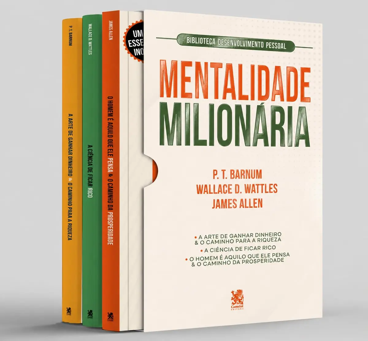 Biblioteca Desenvolvimento Pessoal Mentalidade Milionária - Box com 3 Livros - 1