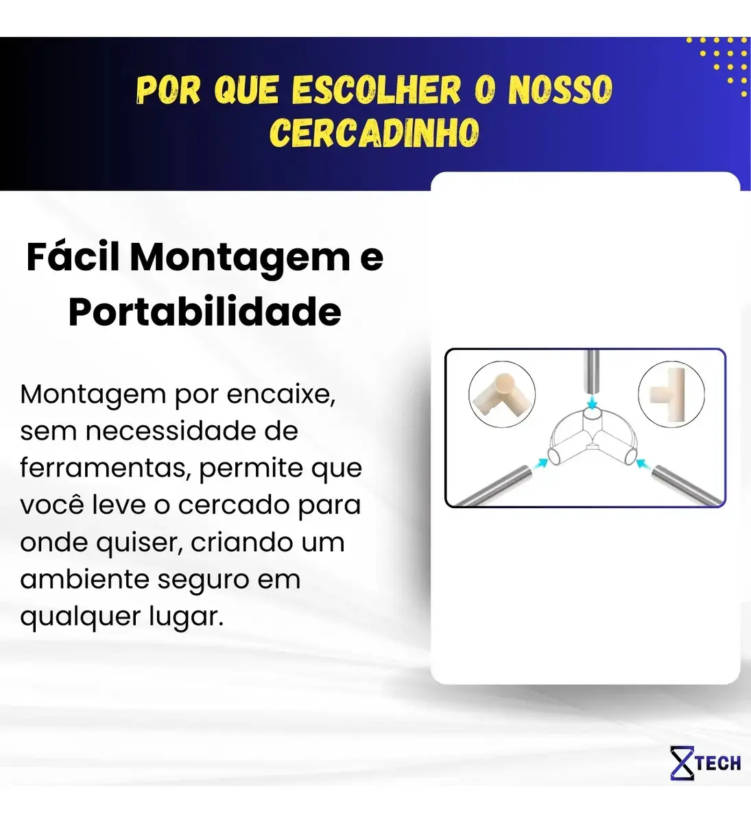 Cercadinho Bebê Infantil Chiqueirinho Cercado Grande 180x150 Proteção - 8X TECH thumbnail 6