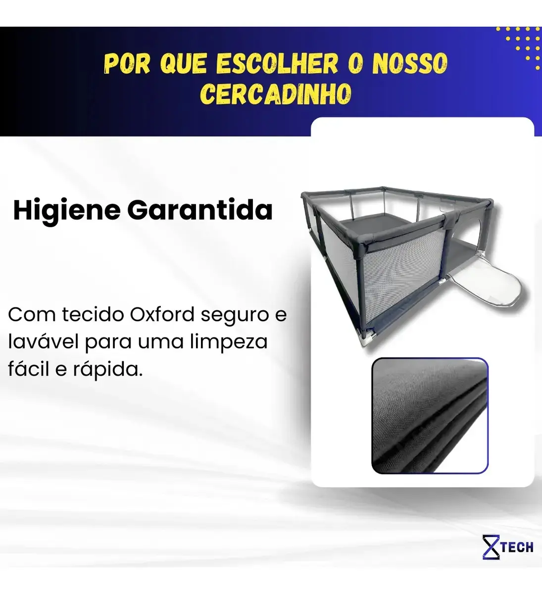 Cercadinho Bebê Infantil Chiqueirinho Cercado Grande 180x150 Proteção - 8X TECH thumbnail 7